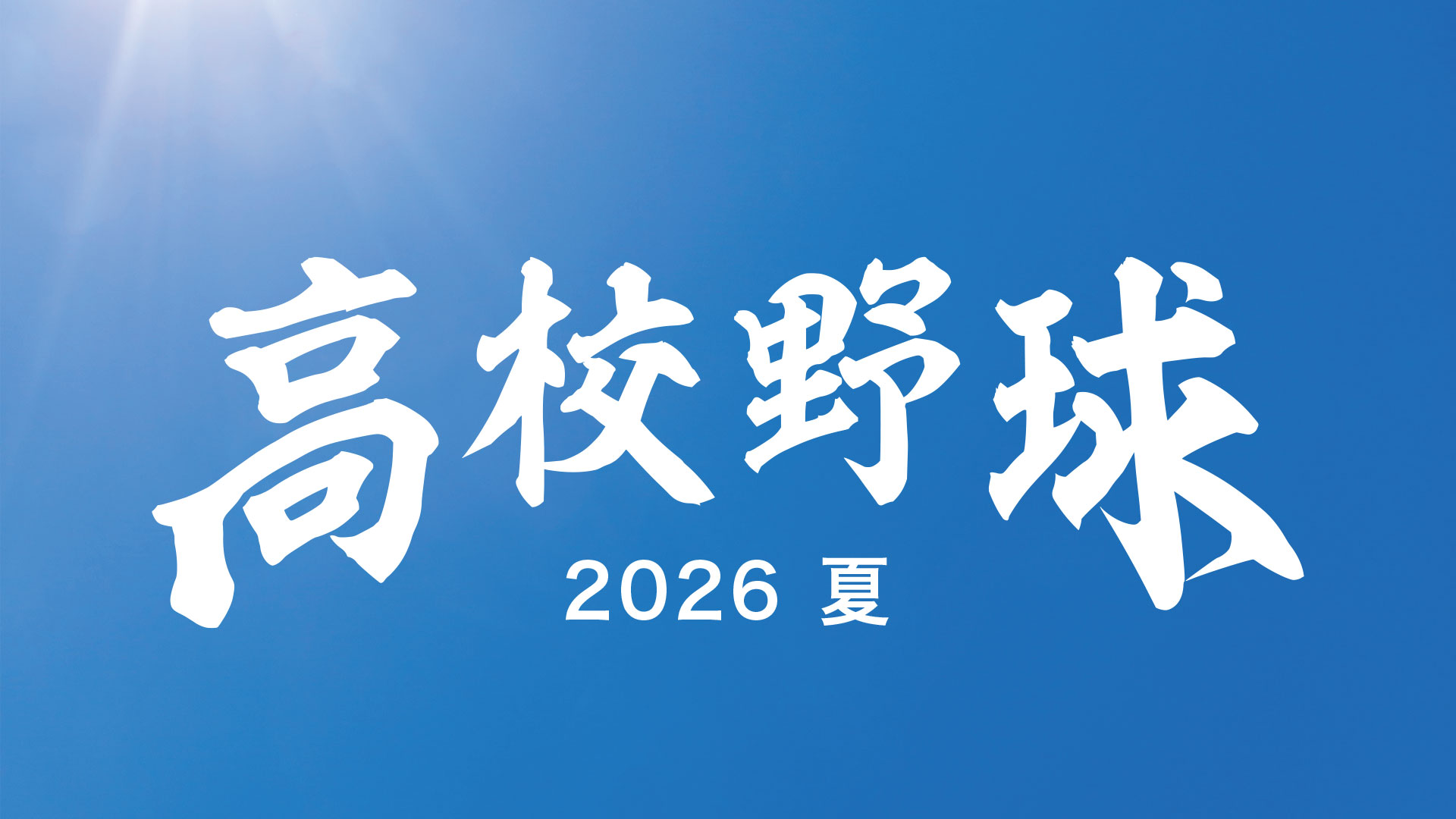 2026 夏 高校野球
